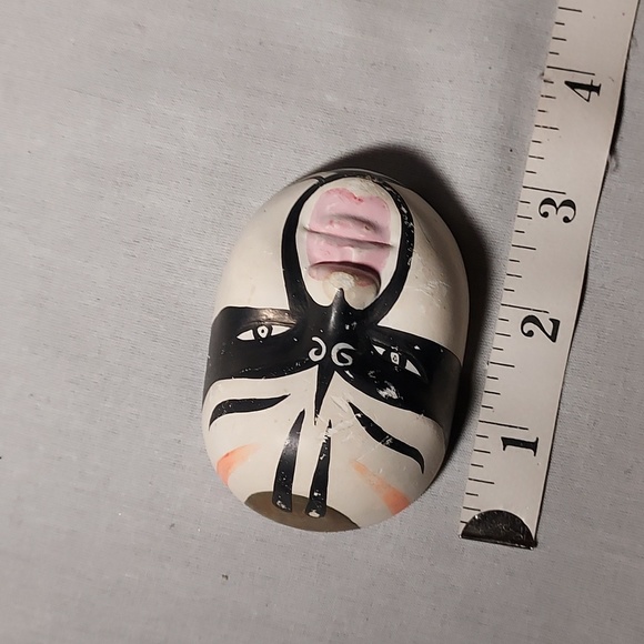 Vintage Hand Painted Carnival Face Masks Ceramic Set of 5 - Picture 14 of 14